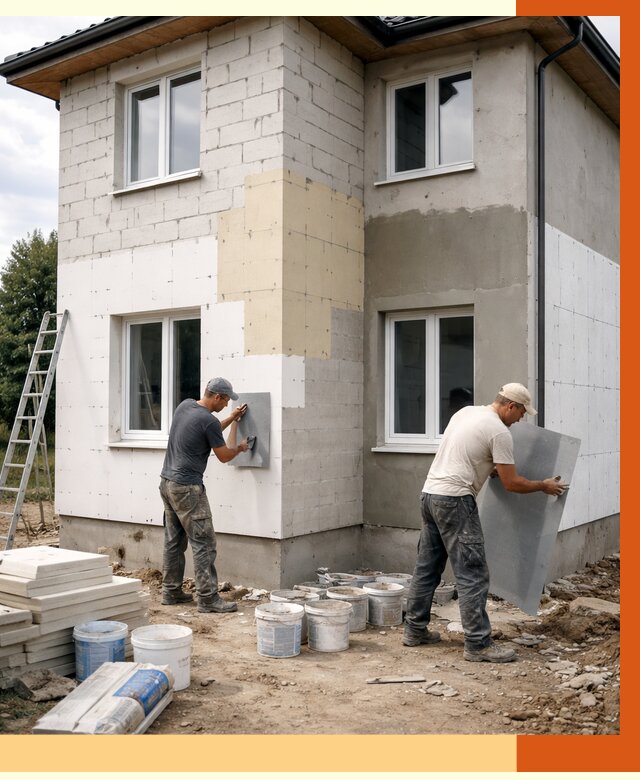 Утепление дома из газобетона в Салехарде от 4496 руб./м² — заказать у ТепломастерСлх